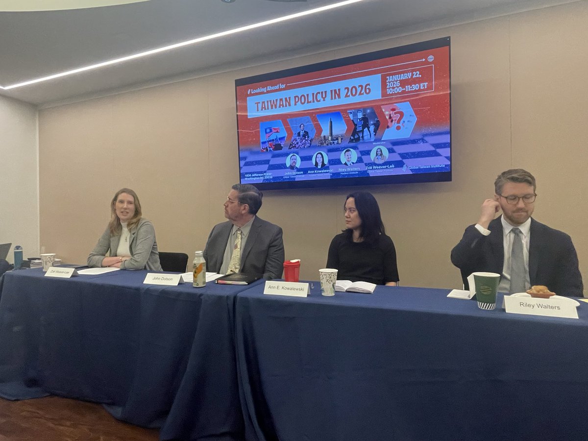 globaltaiwan's tweet photo. Our event, “Looking Ahead for Taiwan Policy in 2026” is now live. Follow along with the live stream below: 

https://t.co/zRUg5cTbhg

#Taiwan #TaiwanPolicy #WashingtonDC https://t.co/xqQJSo86pq