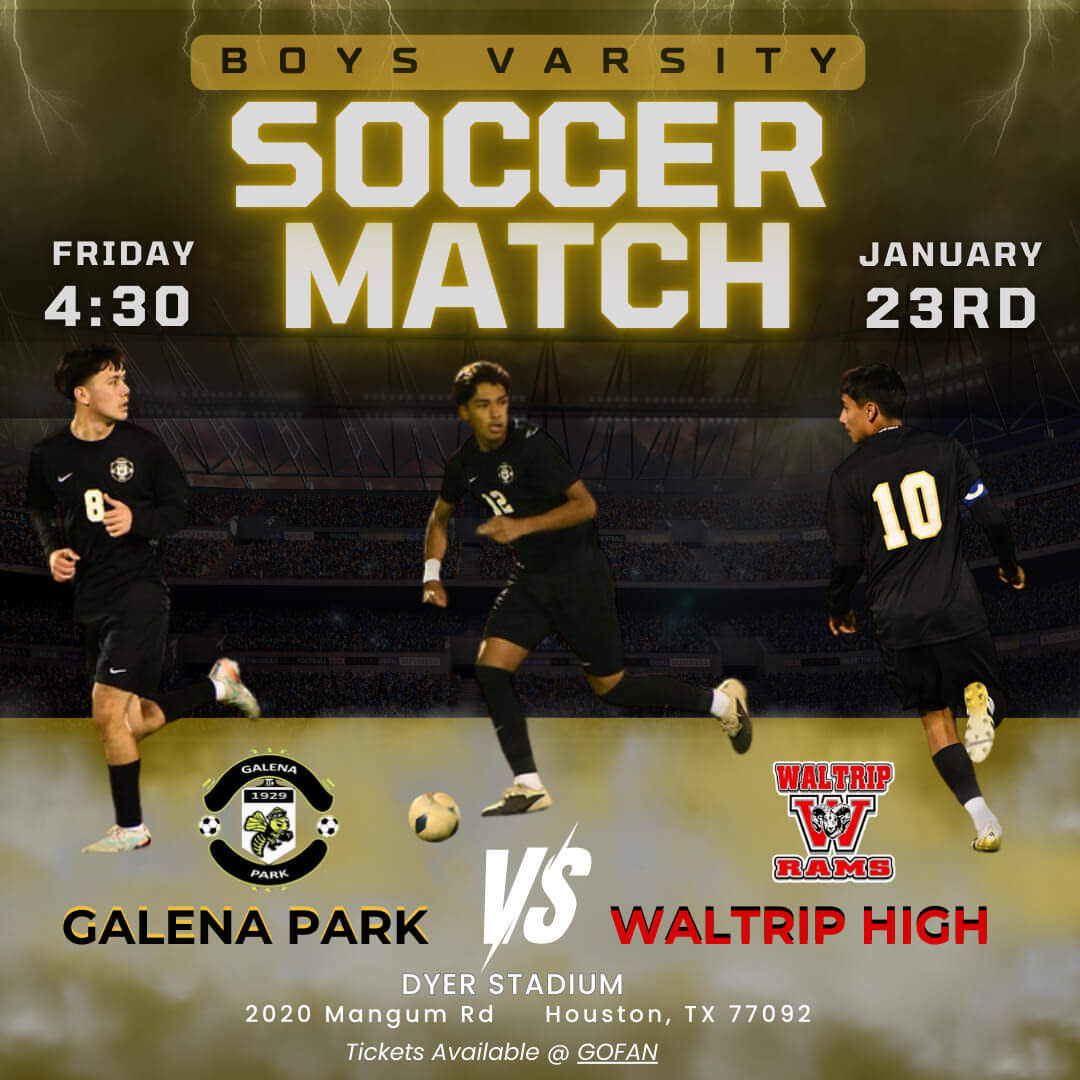 GPHS_Athletics's tweet image. This Friday, your Yellow Jackets look to bounce back as they face the Waltrip Rams. Come out to Dyer Field and show your Jacket Pride!

When: Friday, 1/23, @ 4:30 PM

Where: Dyer Field, 2020 Mangum Rd, Houston, TX 77092

Ticket Info: gofan.co/event/5678133?…