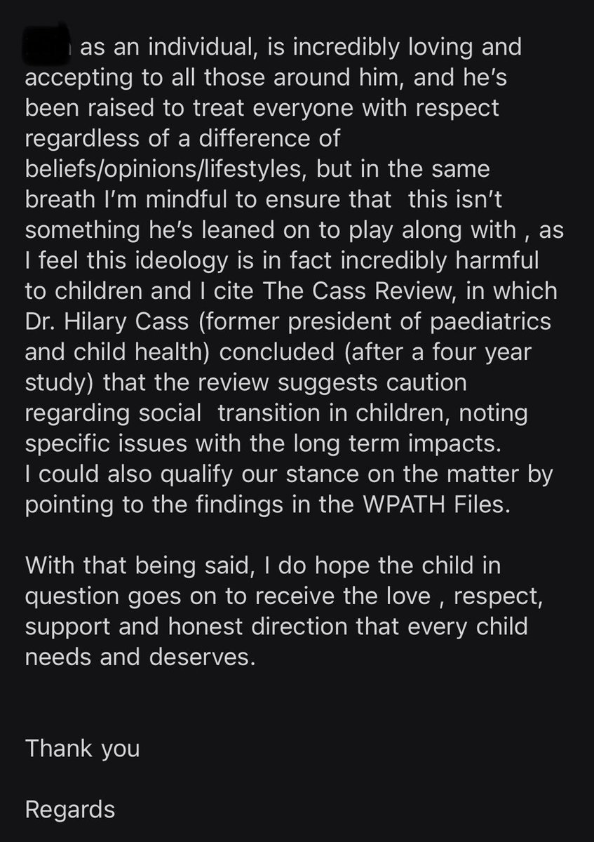 Just had this email from my 11 year olds school 😒 I tried to be as polite as possible but my stomach is turning. I don’t want this garbage mindset pushed on my child. Is homeschooling my only option at this stage 🫤 <a href="/SexMattersOrg/">Sex Matters</a>