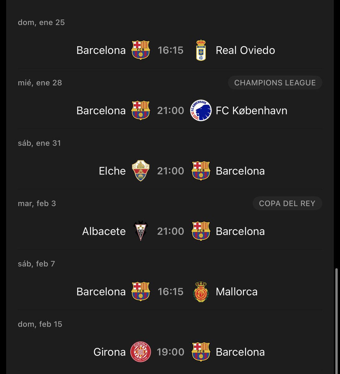 El calendario que le viene al Barcelona es de risa eh, los falta jugar contra San Marino para completar la coña.