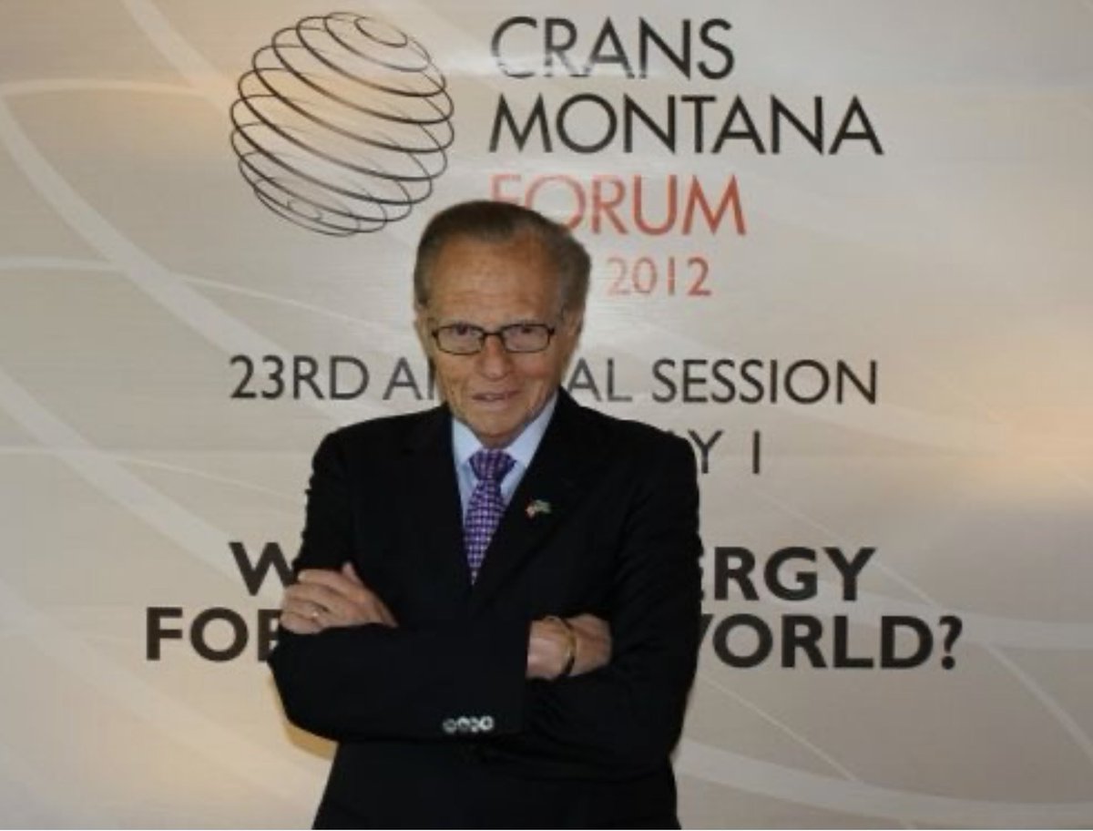 AmbJPCarteron's tweet image. Five years ago our friend passed away…
 🇺🇸 
#Larry #King’s support for the @CransMontanaF significantly enhanced its international visibility. 
As a globally respected #media figure, he helped attract high-level #political leaders, #business executives, and opinion-makers.
In