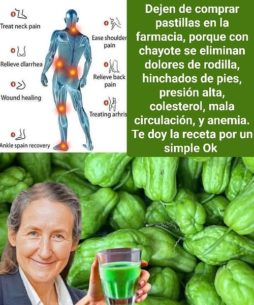 vibracosmos's tweet photo. Dejen de comprar pastillas en la farmacia, porque con chayote se eliminan dolores de rodilla, hinchados de pies, presión alta, colesterol, mala circulación, y anemia. Te doy la receta por un simple Ok. 👇👇
https://t.co/hmtZfnxyPc https://t.co/kvhaRe4RnX