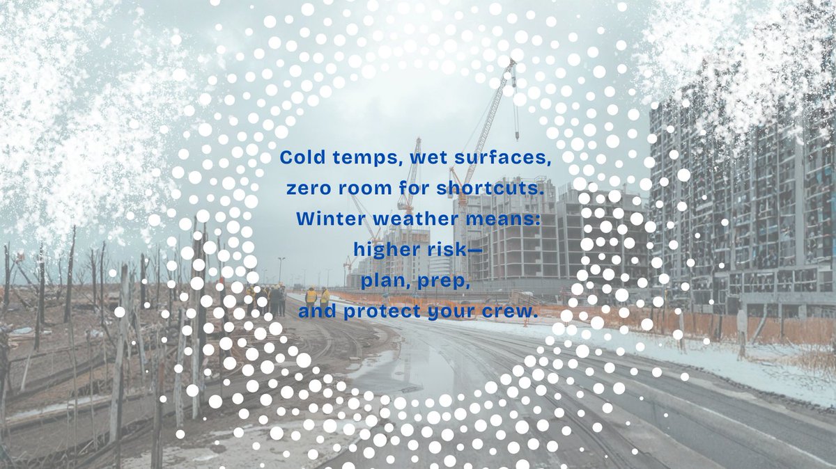 ❄️  If the ground looks shiny, it’s not polished—it’s a hazard. Ice + rain mean slow it down and stay safe. ❄️ #ConstructionSafety #WinterSafety #JobsiteAwareness