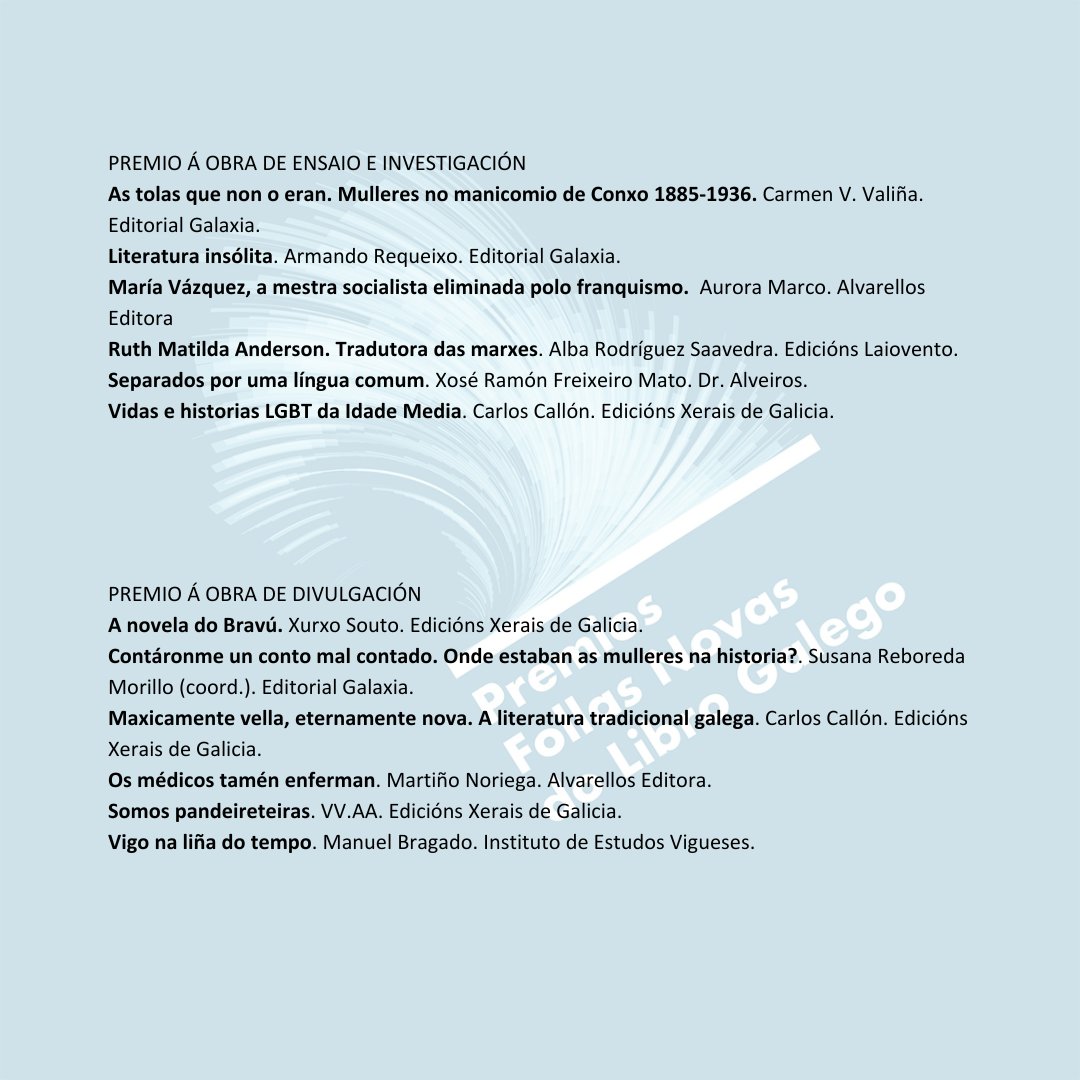 Premios Follas Novas do Libro Galego tweet media