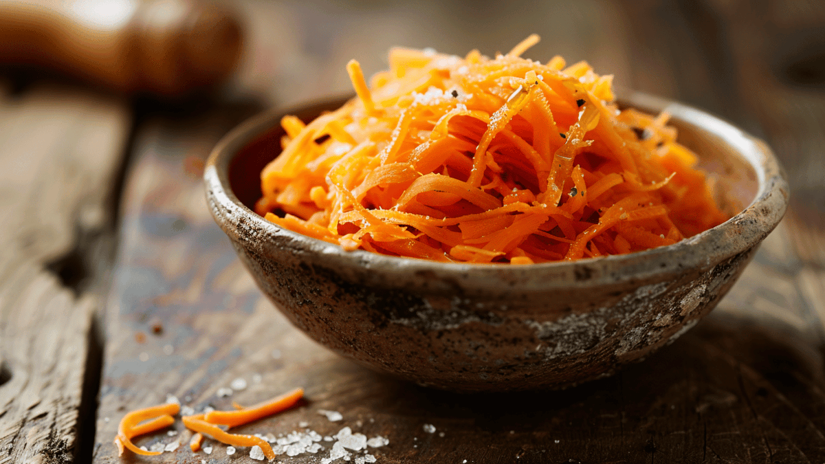 🥕 Fein geriebene Karotte mit Zitronensaft, etwas Olivenöl und einer Prise gutem Meersalz (unraffiniert) oder Himalaya-Salz – vor schweren Mahlzeiten essen. Unterstützt die Verdauung, bindet Fette und schmeckt überraschend gut.
#HealthyFood #Karotten #Ernährungstipp  #GesundLeben