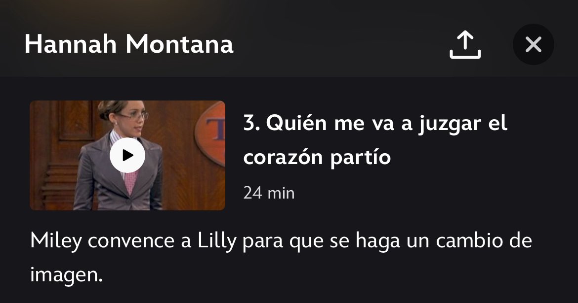 inixioconx's tweet photo. lo bien que se lo pasaron localizando los titulos de los episodios de hannah montana? 😭😭😭 https://t.co/AM89k3blVx