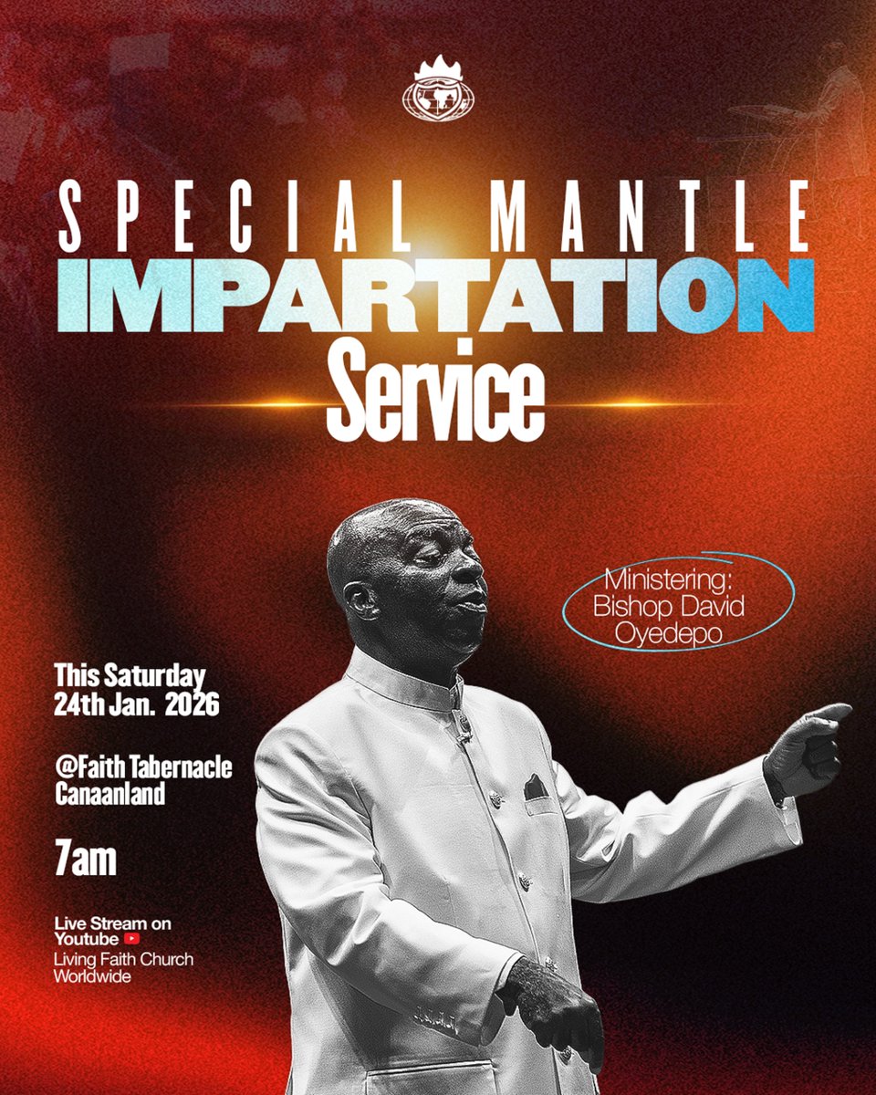 WinnersWLD's tweet photo. The Spirit Calls...it's time for a transfer!

An unprecedented move of God awaits us this Saturday at the Mantle Impartation Service that will launch us into a realm of supernatural upgrade. 

Come ready with your faith and your white handkerchief, which will return with you as a prophetic mantle.

Time: 7 a.m.

Step in, receive, step up!