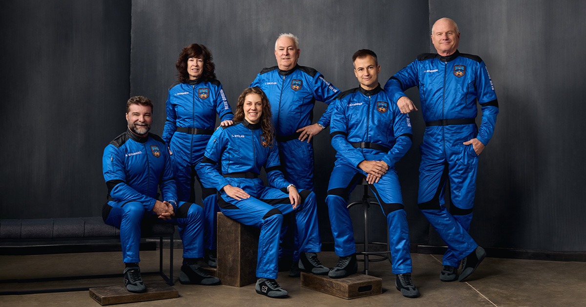 blueorigin's tweet photo. Learn more about the NS-38 crew before their flight to space today! https://t.co/ex7KvBpMNc