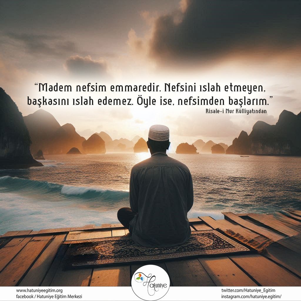 İnsan; başına gelen musîbetlerin sebebini sorgulamalıdır. Maddiyâtın esiri olup, nefsini neden putlaştırdığını, neden başına tac  edip, bencilleştiğini, istikameti bırakarak neden savrulduğunu sorgulayıp, özüne dönmelidir.
#AllahSonumuzuHayreylesin 
#HayırlıCumalar