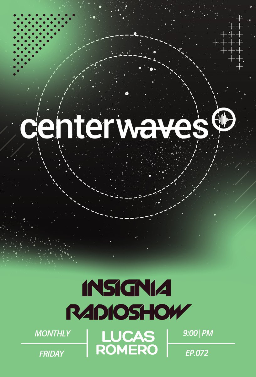 📻 Hoy: centerwaves.com

🕖7pm    Maikel - Onefireradio 10x16
🕗8pm   Ming - Warmth 526
🕘9pm   Lucas Romero - Insignia Radioshow 072

🎙#Música #EnVivo #centerwaves