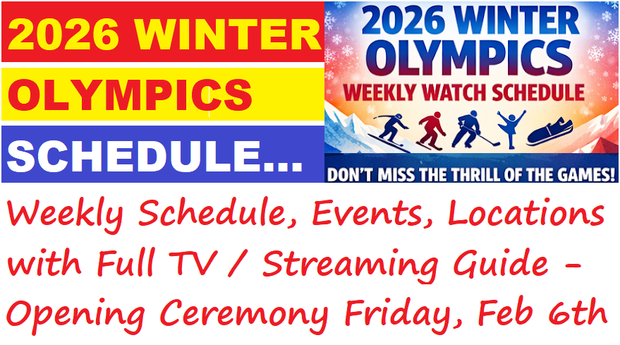 FreeStuffinder's tweet image. 2026 MILAN-CORTINA WINTER OLYMPICS - Weekly Watch Schedule, Events, Locations with Full TV / Streaming Guide! 116 Events and 16 Sports - Opening Ceremony Friday, February  6, 2026 thru Closing Ceremony Sunday, February 22, 2026 in Italy - convertiblecarssearch.blogspot.com/2026/01/2026-m…