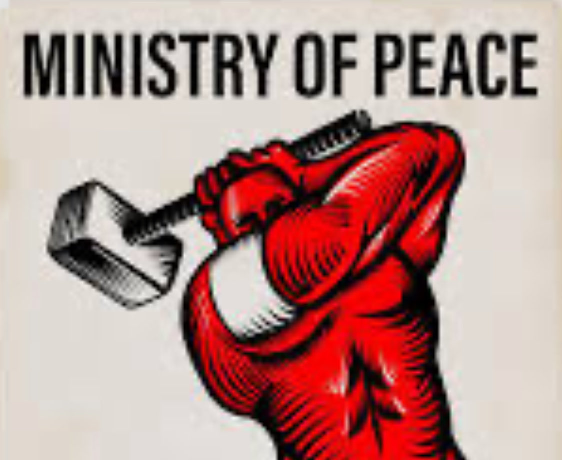 AnsGibson's tweet photo. @WhiteHouse In Orwell’s 1984, the Ministry of Peace is the branch that perpetuated wars. https://t.co/8109KpLiTq