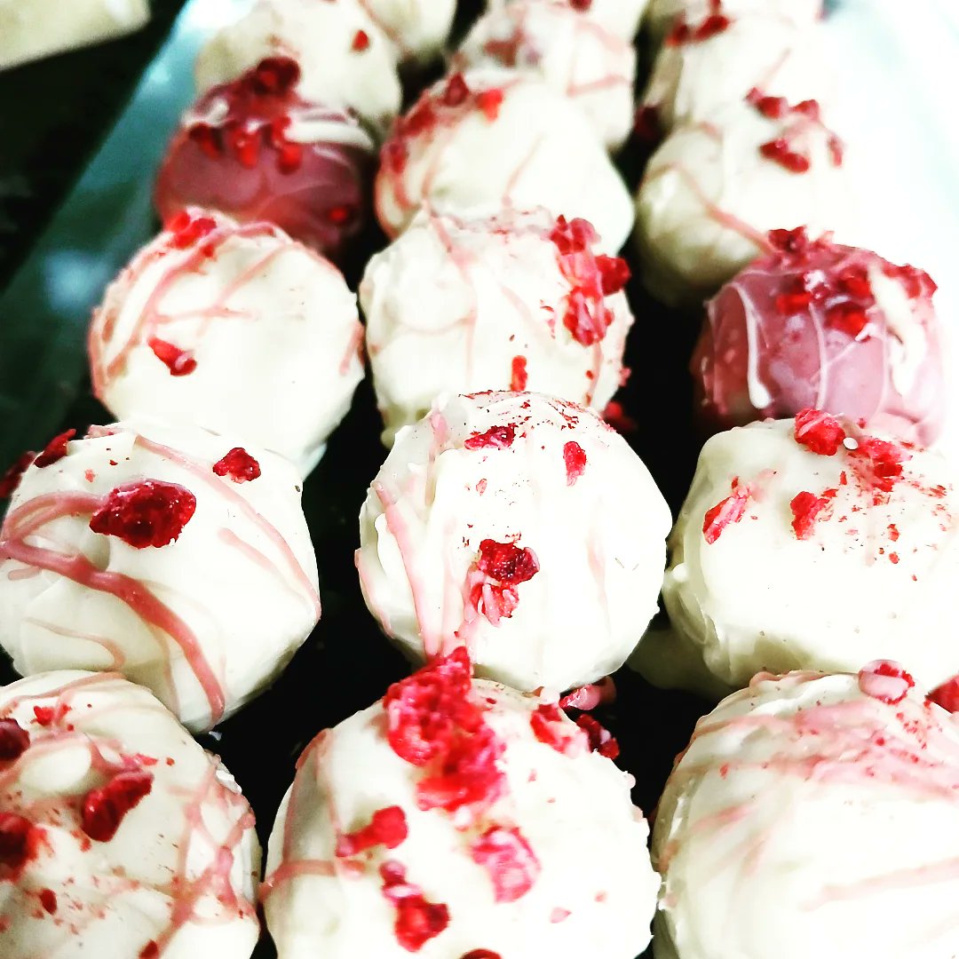 Strawberries &amp; Cream Hearts and Raspberry and Ruby Truffles 🍓❤️❤️🍶 part of our Valentines Day range #ValentinesDay #churchtownvillage #thechocolateshop