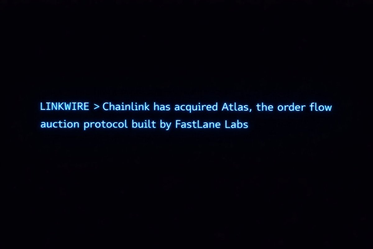 SmartContract's tweet image. LINKWIRE &amp;gt; Chainlink has acquired Atlas, the order flow auction protocol built by FastLane Labs