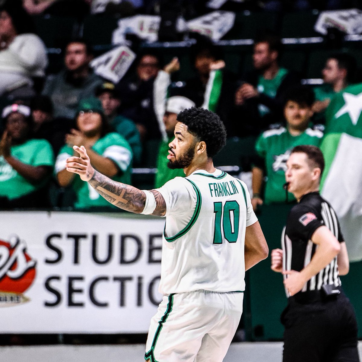 Last night Cole Franklin grabbed seven offensive rebounds.

He is the only Mean Green player listed 6-foot-4 or under in the last 25 years to grab seven offensive rebounds in a single game.