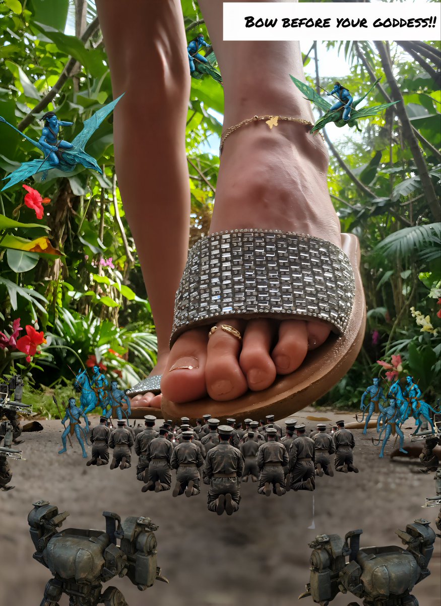 footboy931's tweet photo. A set of photos with the lovely @queenstella98 with the new Avatar movie! I think this would have been a much better plot no? #giantess #feet #toes #soles #crush #sizefetish #Avatar https://t.co/p6QPoLRepQ