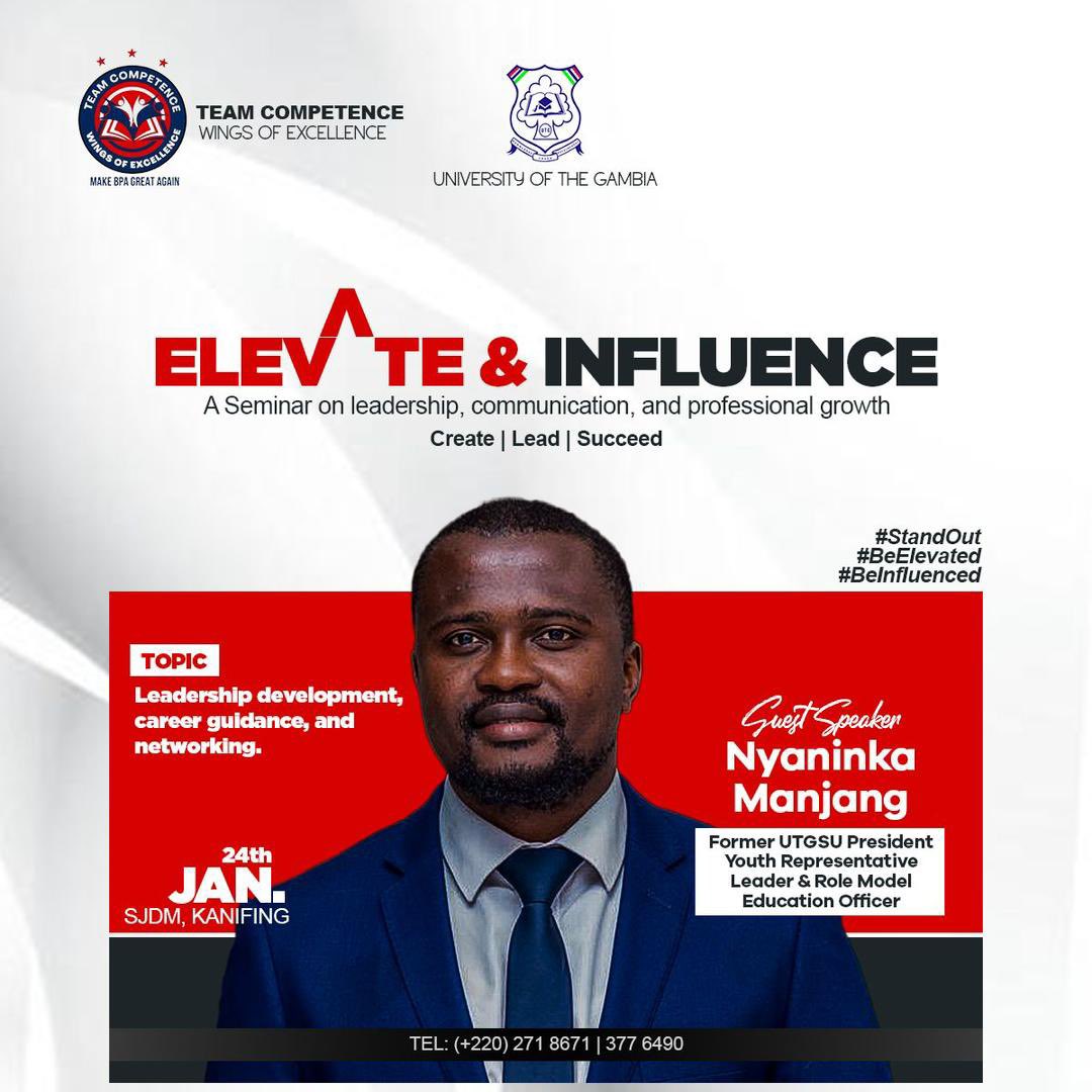 It is with great honour and privilege to resurface as a guest speaker at the “Elevate &amp; Influence” Seminar taking place on Saturday 24th January 2026, where I will speak on leadership development, career guidance, and networking.