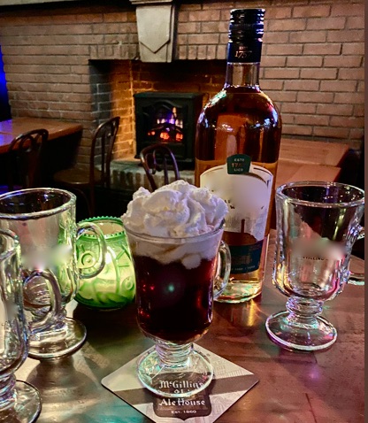 McGillins's tweet photo. Warm up by the fire @McGillins!
☃️Irish Coffee
☃️Kissed Cocoa-Samuel Gelston's Irish Whiskey, Irish Cream, Hot Chocolate, Whipped Cream, Snowflake Sprinkles
☃️Fireside-Captain Morgan Spiced Rum, Hot Cider, Cinnamon-Sugar Rim, Cinnamon Stick
#NationalIrishCoffeeDay #OpenInPHL https://t.co/H2ae1fVAu7