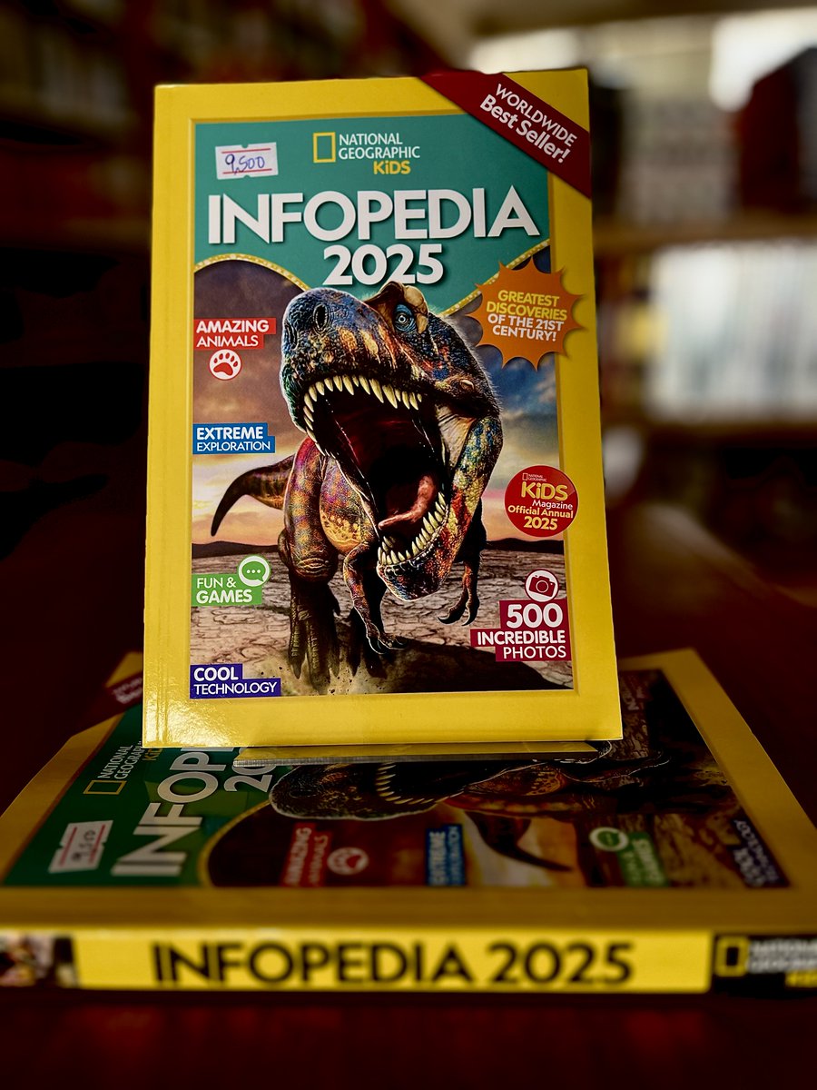 National Geographic Kids Infopedia 2025 
This edition is packed with incredible photos, tons of fun facts, crafts, activities &amp; fascinating features about animals,science, nature, technology, conservation &amp; more. It provides enough interesting information for any reader.