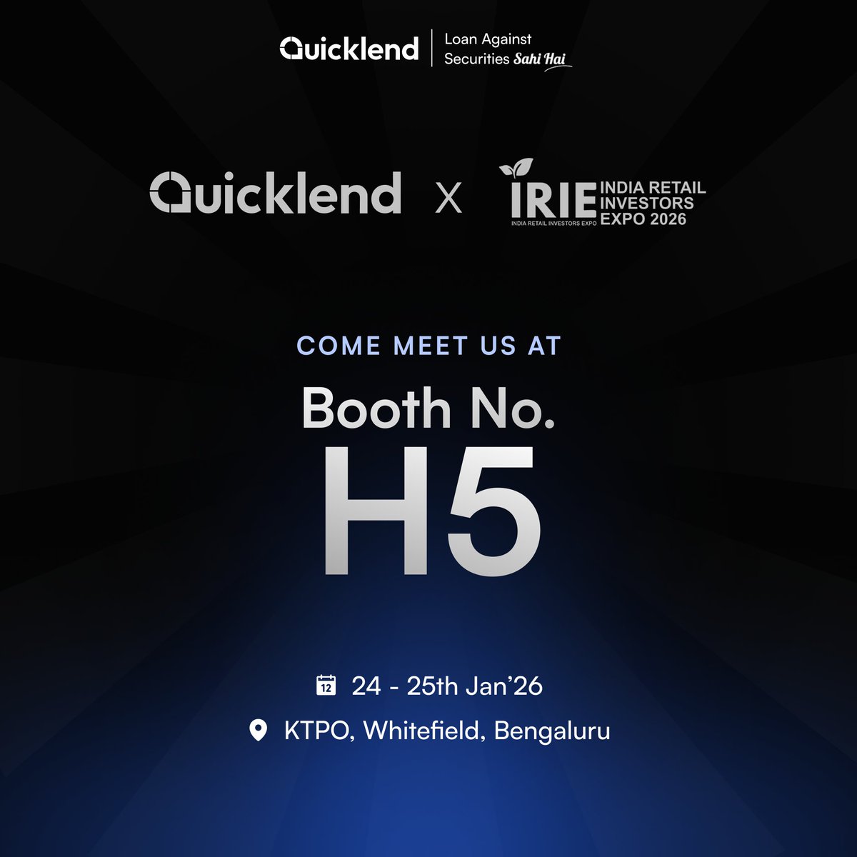 Bengaluru, let’s talk smarter liquidity 👋

Meet <a href="/quicklendhq/">Quicklend</a>  at India Retail Investors Expo 2026 and discover how you can unlock liquidity from your mutual funds and shares — without selling them.

Drop by, ask questions, and explore borrowing that respects your long-term