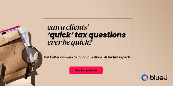 Want to use a Canadian company this tax season for your Canadian tax research? BlueJ is an AI-powered tax research platform used by household names in Canadian accounting such as Crowe, TurnerMoore, Smythe. Blue J transforms the way tax experts work: tinyurl.com/3ax2z5s8