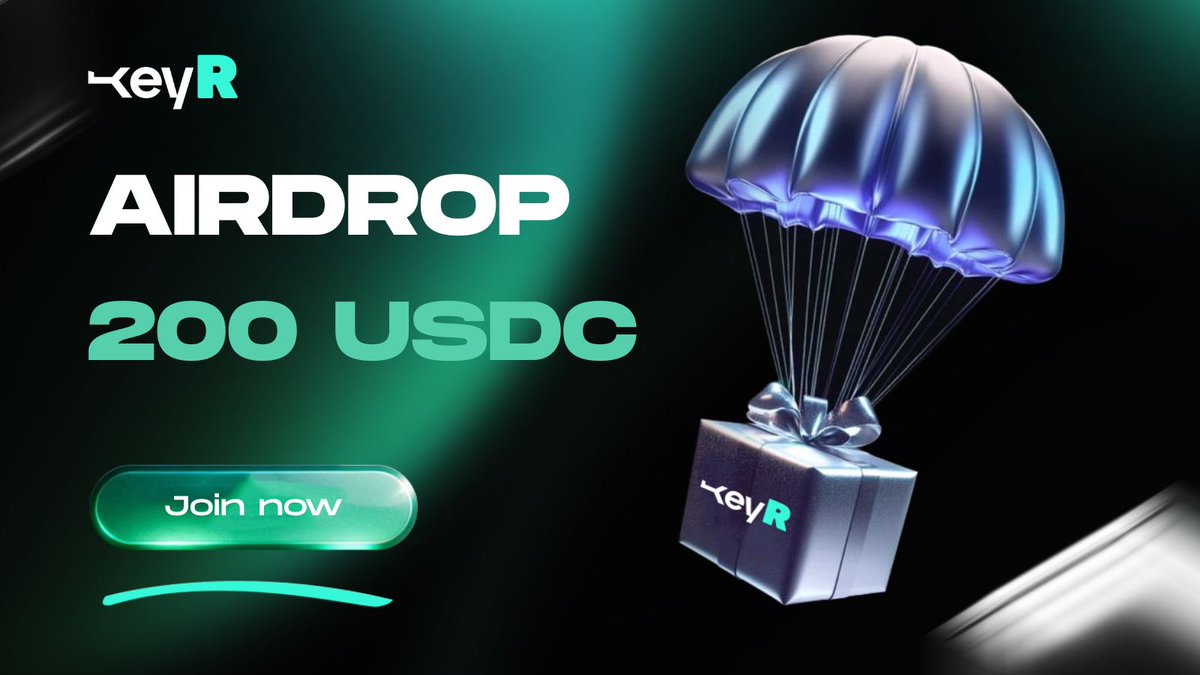 🔑 KeyR is coming soon 🔑

To welcome the Base community, we’re giving away 200 USDC 🚀

How to join:
1️⃣ Follow us
2️⃣ Comment your EVM wallet
3️⃣ Tag 3 friends
⏳ 48 hours only

Stay curious. The key is closer than you think 👀
#KeyR #Base #USDC #CryptoGiveaway