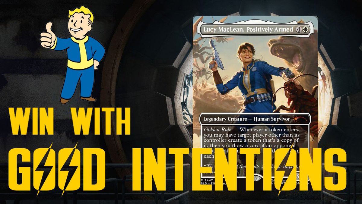 hollowmandrake's tweet photo. Buenas tardes!! Ya tenéis el video con el #decktech de Lucy de #MTGxFallout. Disfrutad ayudando a todo el mundo hasta que sea demasiado tarde para ellos y pierdan la partida. De los decks mas divertidos que he montado. Link👇PD: disculpad que suene bajo 😅 https://t.co/C7WkURPeME