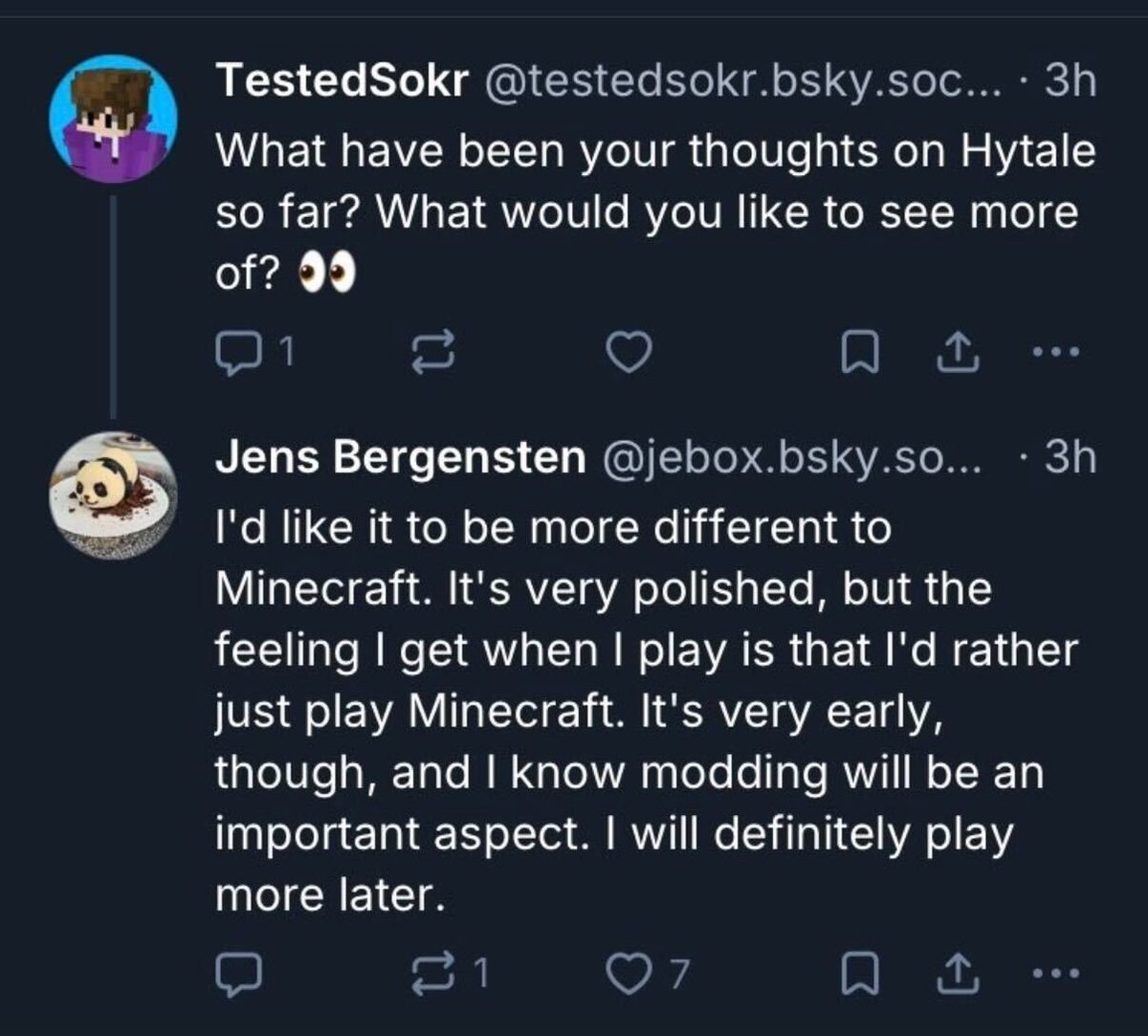 KweebecCorner's tweet image. Minecraft's lead developer has played Hytale and plans to try it again in future!