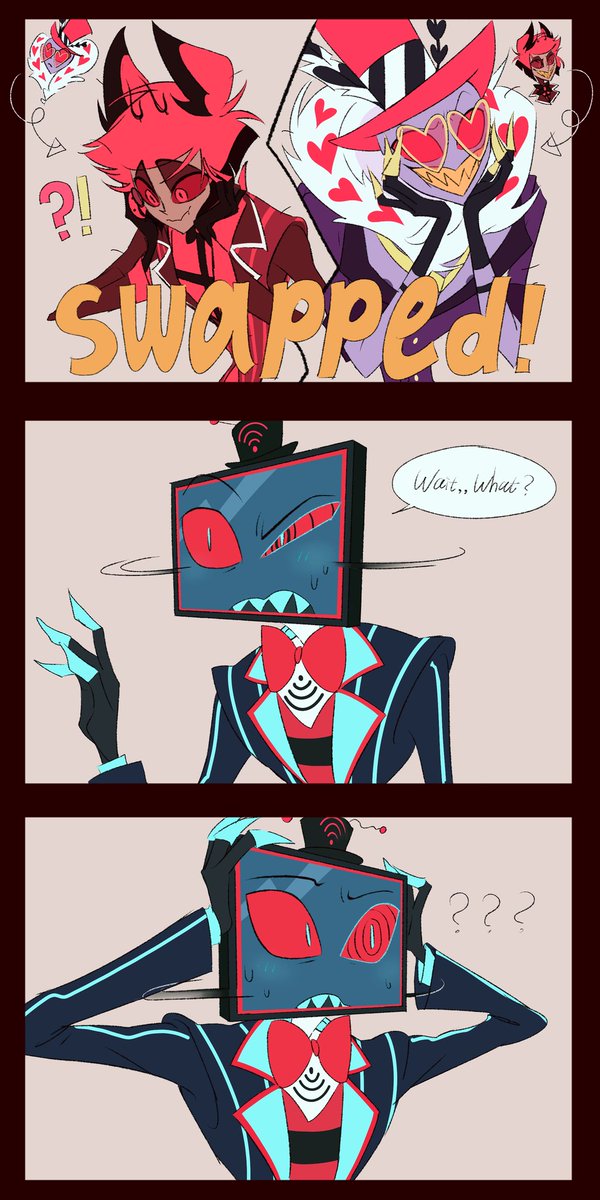 deardemon1933's tweet photo. Soul Swap
#HazbinHotel #Vox #Alastor #Valentino https://t.co/RAyj7umrsN