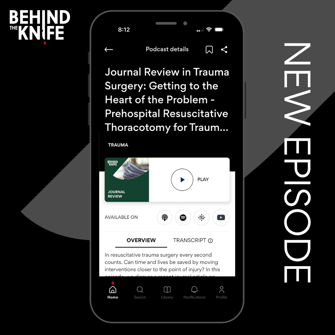 BehindTheKnife's tweet photo. What a great pod 🎧 today!  When you do 601 pre-hospital resuscitative thoracotomies, there is a lot to discuss ❤️‍🩹

Journal Review in Trauma Surgery: Getting to the Heart of the Problem - Prehospital Resuscitative Thoracotomy for Traumatic Cardiac Arrest

🔊🔊 https://t.co/5t2QvjRLo1

🌍 @MaxMarsden83 @cjaylwin @LonTraumaSchool @ZBPerkins