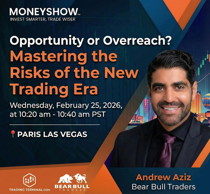 We will be back tomorrow!

Join me on Feb. 25 at the <a href="/MoneyShow/">MoneyShow</a> in Las Vegas for my 10:20 AM PST presentation.

Another great day with top market minds, including the legendary Einstein of Wall Street, plus CEOs and VPs from leading financial institutions.

Do not miss the