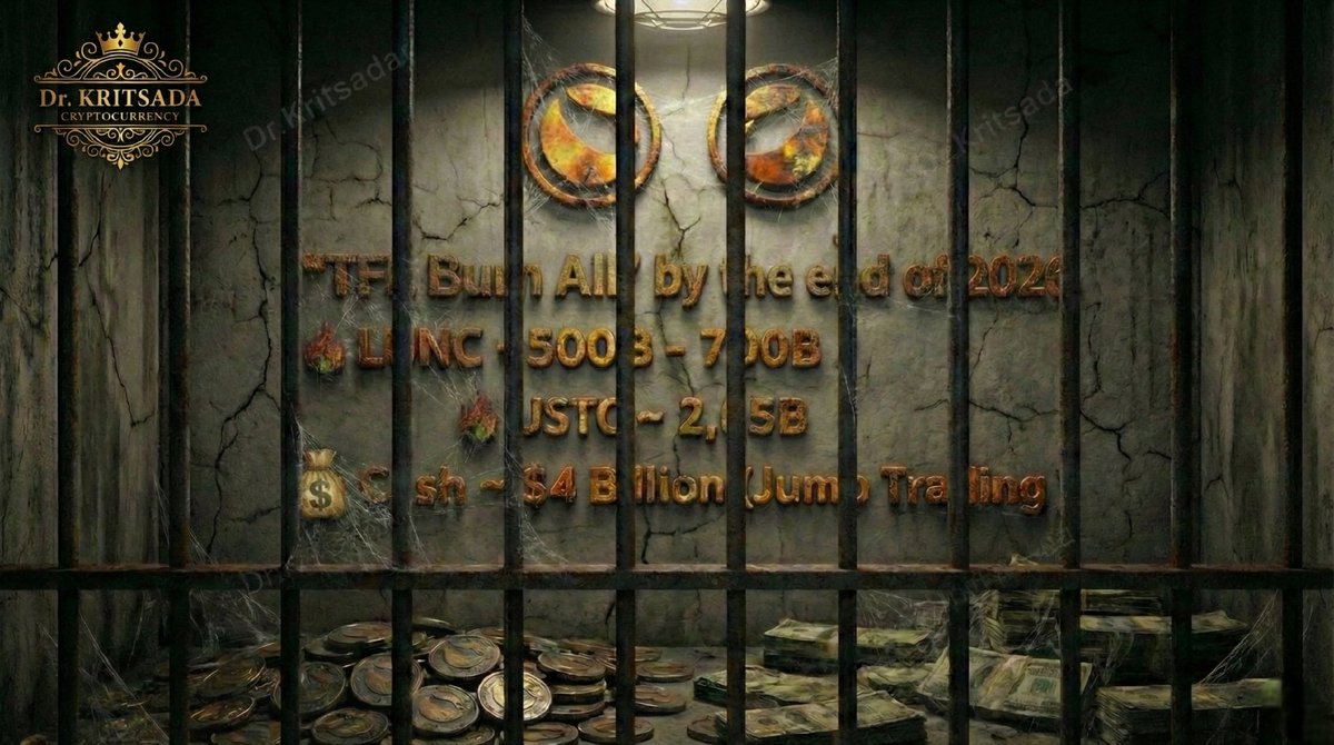 Extending to BURN, not just FREEZE."   
​🎯 Targets 2026 :
• 500B-700B $LUNC Burn
• 2.65B $USTC Burn
• $4B Settlement from Jump
​Legitimacy = Real Value. We are ready. 🛡️🔥
​#LUNC #USTC #CryptoNews #TerraformLabs