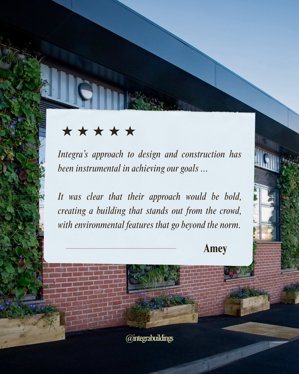 IntegraBuild's tweet image. We love receiving positive feedback from clients! ⭐

Thanks to @AmeyLtd for a lovely testimonial after we handed over Olive Grove Depot.

"Feedback has been overwhelmingly positive ... Sheffield is a showcase of Amey's commitment to sustainable practices." 🗣️

#MakeItModular