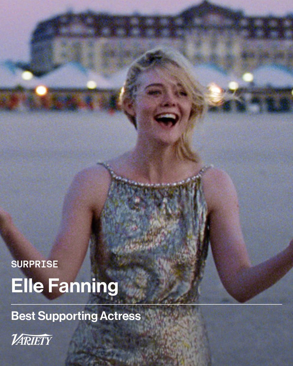 Variety's tweet photo. #OSCARS SURPRISE: Elle Fanning (“Sentimental Value”) for Best Supporting Actress

https://t.co/7ttgtGPtMt https://t.co/9wxwZpiXnC