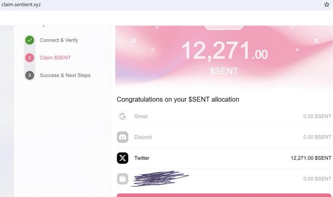 PrimeAlphaidnr's tweet image. 🚀 $SENT — Staking Now Means Better Outcomes Later!
Position yourself at the top tier before everyone else gets involved.
🟣 Connect your wallet: go.sentients.lat
Completing the early steps often results in stronger rewards at TGE. Early action = stronger rewards.
#SENT
