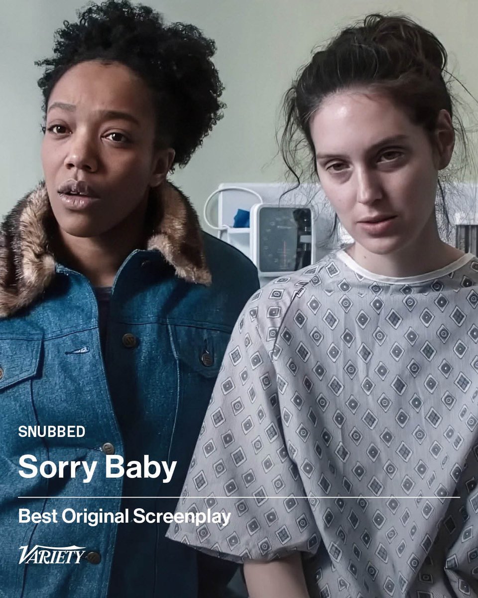 Variety's tweet image. #OSCARS SNUB: "Sorry Baby" for Best Original Screenplay

variety.com/2026/awards/ne…
