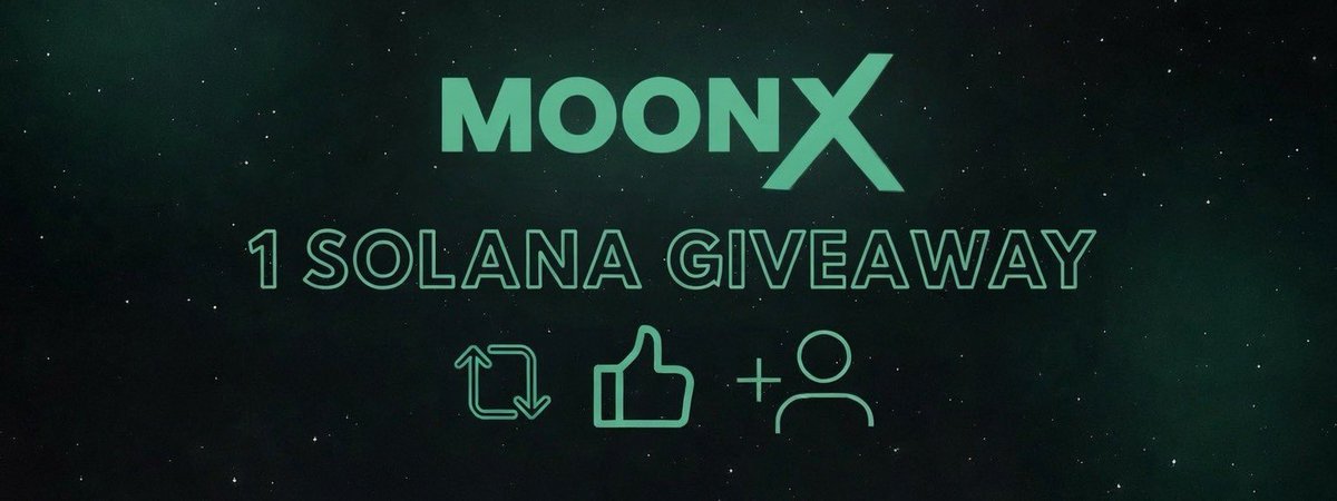 oMultichain's tweet image. 1 SOL ($130) Giveaway!🎉

▫️Partnered w/ @MoonX_io to give away 1 $SOL 💸

- RT and Like this post
- Follow @MoonX_io 

MoonX is a crypto exchange offering high-leverage trading, with leverage options of up to ×1000 🚀

📅 Ends in 48h . Good luck everyone 🍀