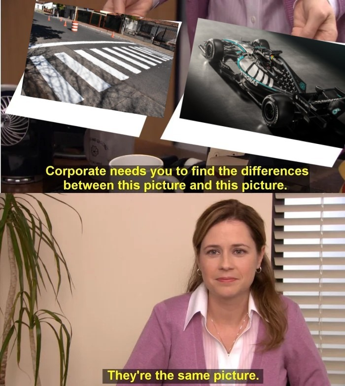 Yo, instantáneamente después de ver el nuevo monoplaza del Mercedes.