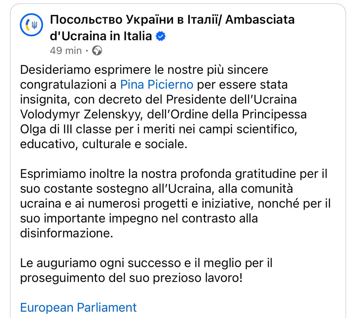 Pina Picierno tweet media