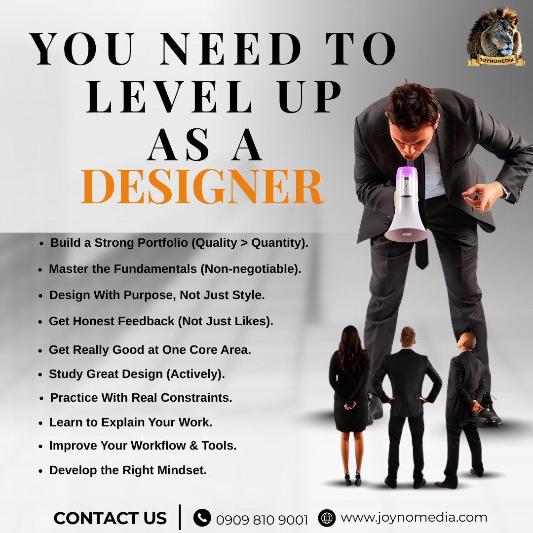 joynoinc's tweet image. 🎨 Ready to level up as a designer?
Sharpen your skills, elevate your portfolio, and unlock your full creative potential.
📞 0909 810 9001
#DesignTips #GraphicDesign #CreativeGrowth
