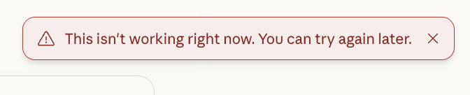 Why does Claude always never work at the right time :(