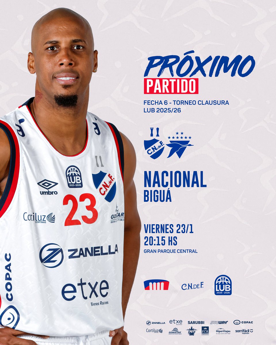 🔜𝗙𝗘𝗖𝗛𝗔 𝟲

<a href="/LUB_Uy/">Liga Uruguaya de Básquetbol</a>

🎟TickAntel