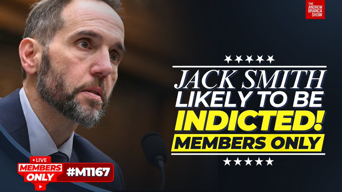 TheBrancaShow's tweet image. Prosecutor Who Failed to Convict Trump Looking at PRISON!

LIVE 4:15 PM ET! Link in reply!

Join me as I break down the heated confrontation and brutal questioning of former Special Prosecutor Jack Smith, the man who tried but failed to convict President Donald Trump and have him…