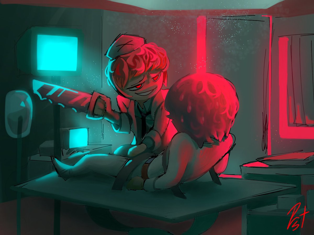 Old art reupload. I may remake this.
Scene from black and blue au