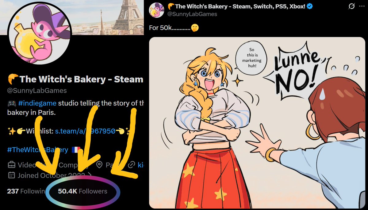 We had to focus on our big announcement for Switch 2 + physical release today, but we DID see we've crossed 50k followers!
And as promised, we'll do something spicy~~

Next week is the closed demo for our backers, and that takes priority.
However... 
Valentine is coming.🫣❤️‍🔥