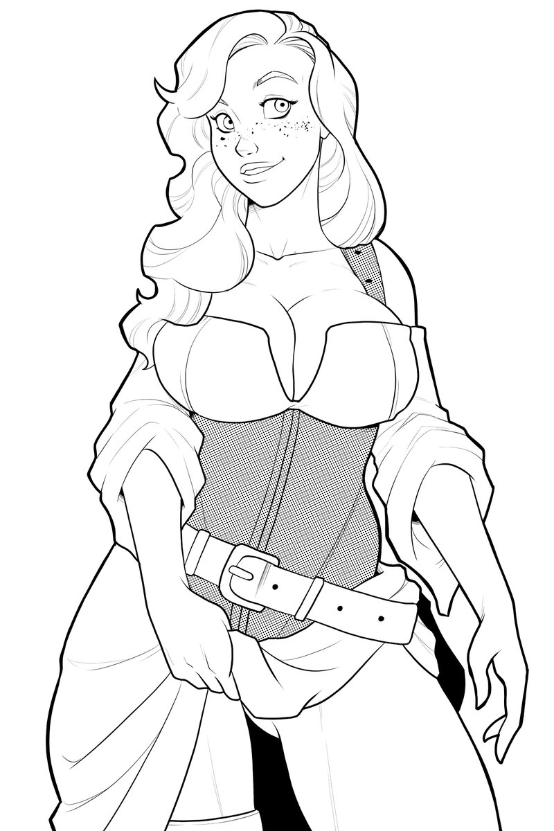 BBattleaxes's tweet photo. Just some lineart. Don't think I really plan on colouring it. If anyone would like to feel free. https://t.co/mSFayIqNST