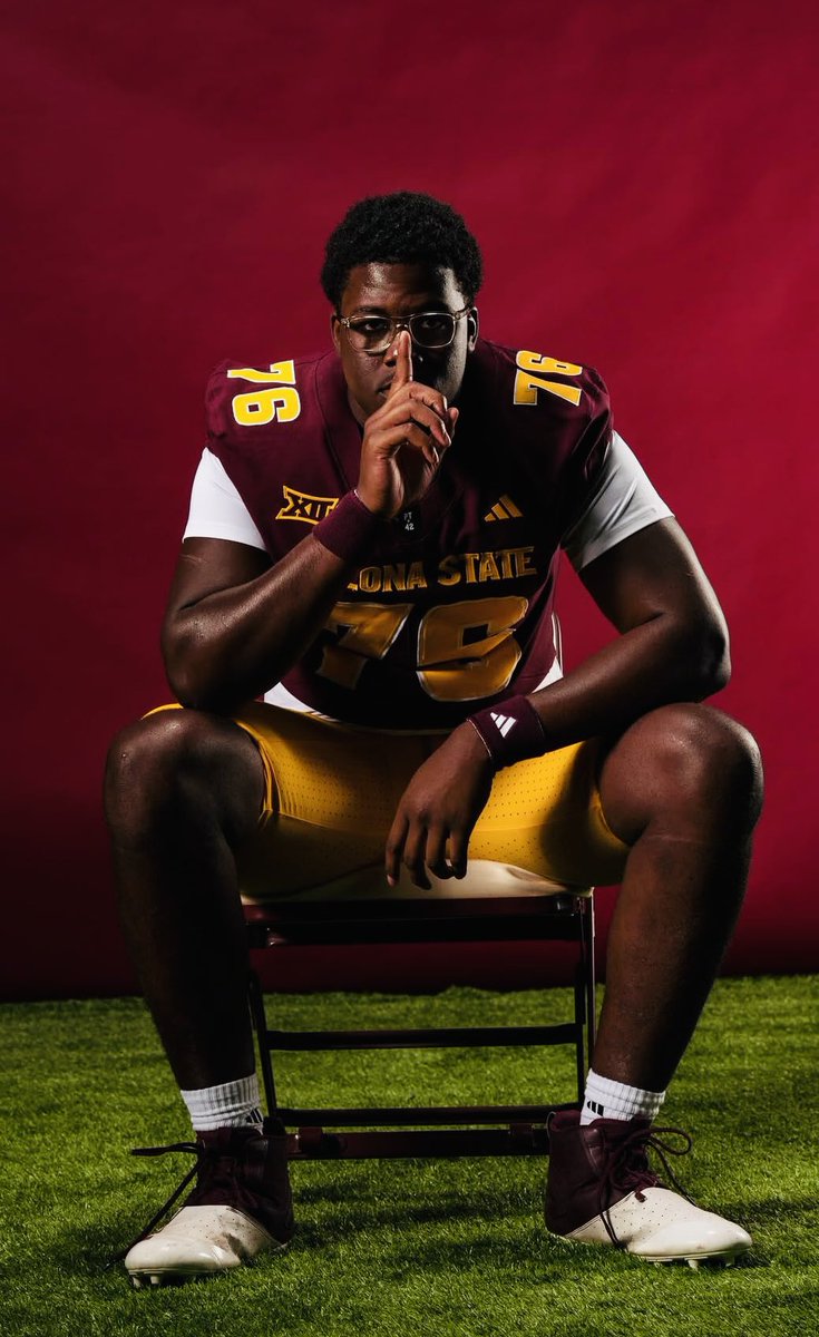 ColinMagnusson's tweet photo. Arizona State offensive lineman Champ Westbrooks graduated from high school at just 17 years of age.

A high 3 star prospect coming out of Loyola High School in Los Angeles, close to 18 months of daily work was put in before a moment came in this year’s bowl game to where he would be named a starter against Duke.

Safe to say Westbrooks delivered on the moment. ✅

After waiting his turn behind Max Iheanachor, Westbrooks was given the opportunity to start against Duke out in El Paso back on New Years Eve.

And, let’s just say ASU coaches and the Sun Devil fanbase have a lot to be excited about.

Champ and the offensive line unit as whole helped propel the ASU offense to racking up a staggering 619 yards of total offense - a Sun Bowl record, surpassing any yardage amount that an offense had done in the 90 year history of the Sun Bowl.

Champ’s debut was impressive enough to a point where off of just ONE game of being inserted into the lineup as a starter, he is already considered by credible and trusted media outlets in Tempe to be a key returner looking ahead to the 2026 season. 👀 👀 

Greatness is to come!!

Forks Up!!!  🔱 🔱 🔱