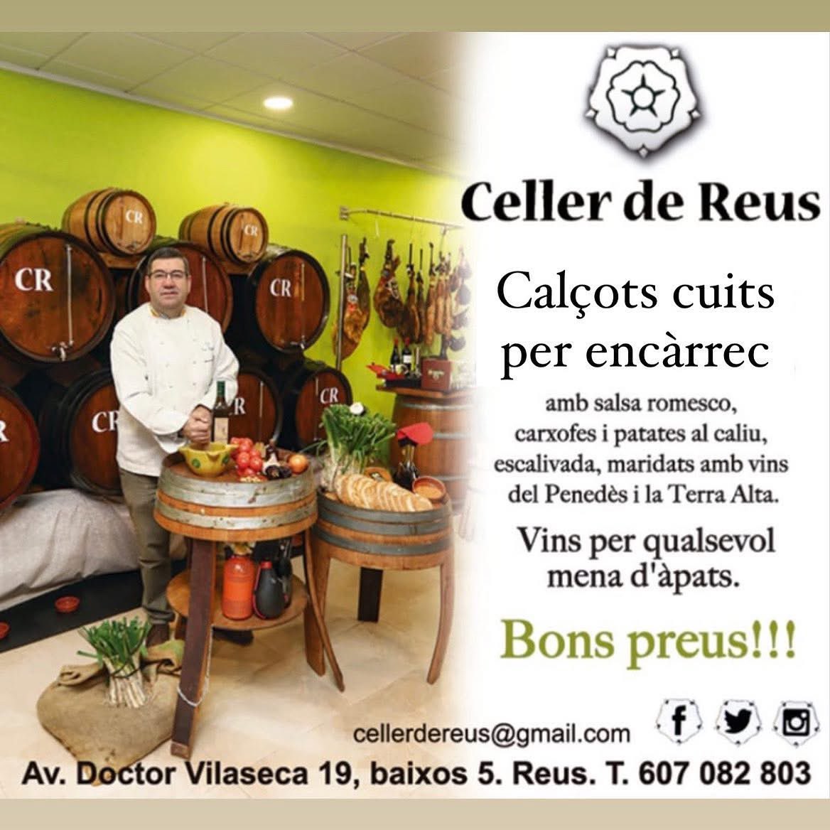 Gaudeix d’una bona calçotada amb el Celler de Reus ✅

Fes la teva comanda i vine a recollir-los qualsevol dia de la setmana.🤗