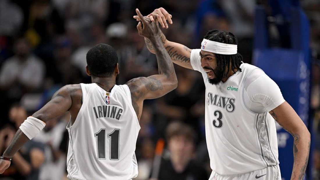 Fullcourtpass's tweet image. Kyrie Irving and the Mavericks will be having discussions about postponing his return until next season, per @BannedMacMahon