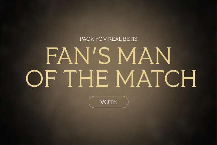 PAOK_FC's tweet photo. #FansMVP Ψηφίστε τον Fans' Man of the Match της αναμέτρησης με τη Ρεάλ Μπέτις στο link που θα βρείτε παρακάτω.👇 #PAOKBET #UEL #OurWay
🔗https://t.co/xieQK2dbKl https://t.co/o7byhjHOPm